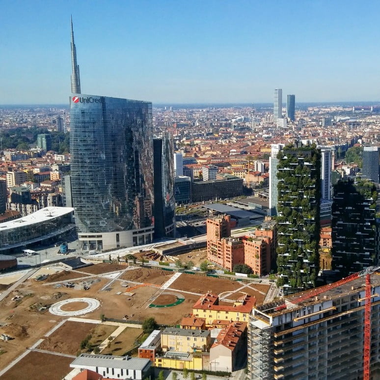 Vista panoramica di Milano