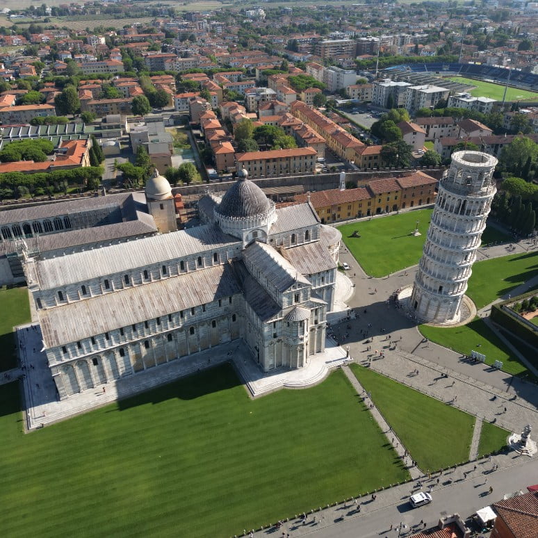 Vista dall'alto della torre di Pisa
